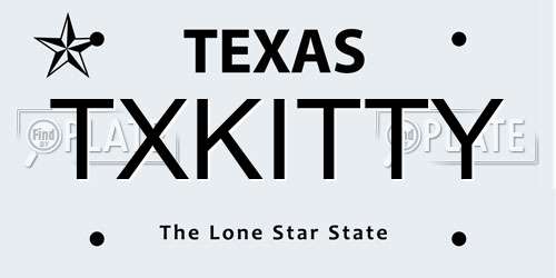 TXKITTY Texas License Plate