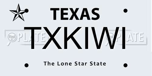 TXKIWI Texas License Plate