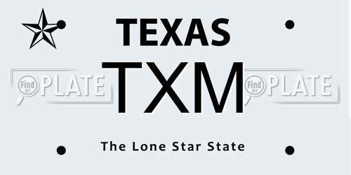 TXM Texas License Plate