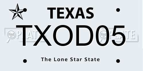 TXOD05 Texas License Plate
