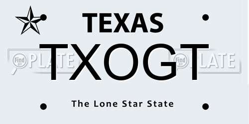 TXOGT Texas License Plate