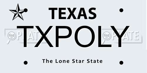 TXPOLY Texas License Plate