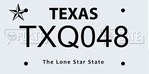 TXQ048 Texas License Plate