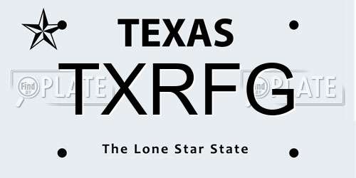 TXRFG Texas License Plate