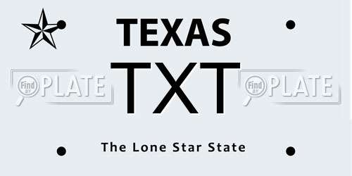 TXT Texas License Plate