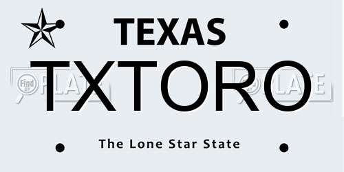 TXTORO Texas License Plate