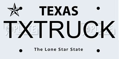 TXTRUCK Texas License Plate