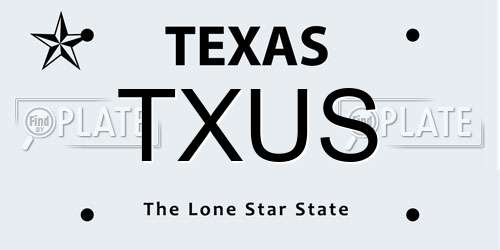 TXUS Texas License Plate
