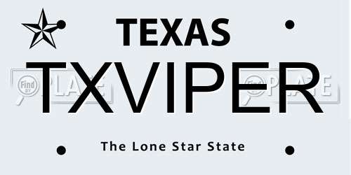 TXVIPER Texas License Plate