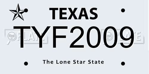 TYF2009 Texas License Plate