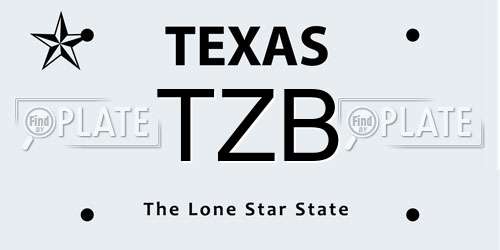 TZB Texas License Plate