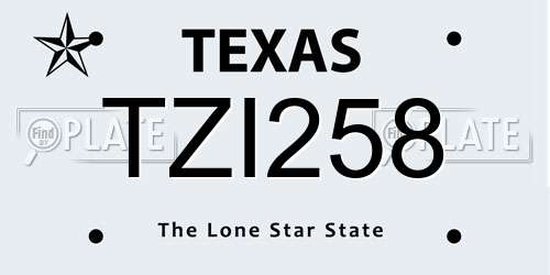 TZI258 Texas License Plate
