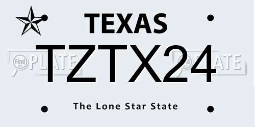 TZTX24 Texas License Plate
