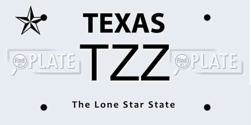 TZZ Texas License Plate