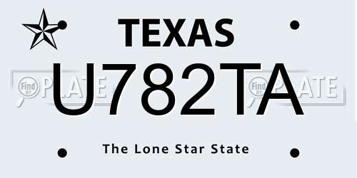 U782TA Texas License Plate