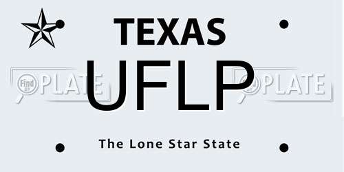 UFLP Texas License Plate