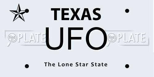 UFO Texas License Plate