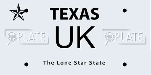 UK Texas License Plate