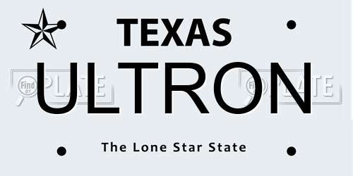 ULTRON Texas License Plate