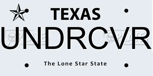UNDRCVR Texas License Plate