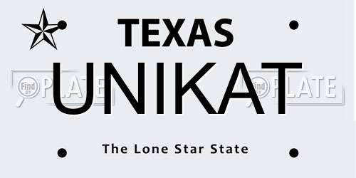 UNIKAT Texas License Plate