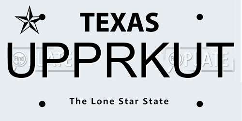 UPPRKUT Texas License Plate