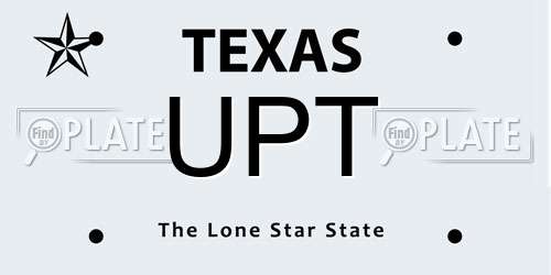 UPT Texas License Plate