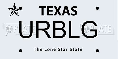 URBLG Texas License Plate