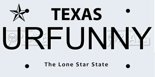URFUNNY Texas License Plate
