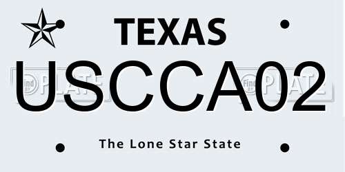 USCCA02 Texas License Plate