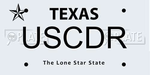 USCDR Texas License Plate