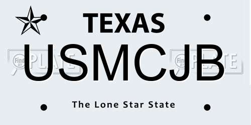 USMCJB Texas License Plate