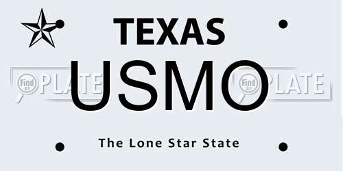 USMO Texas License Plate