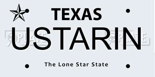 USTARIN Texas License Plate
