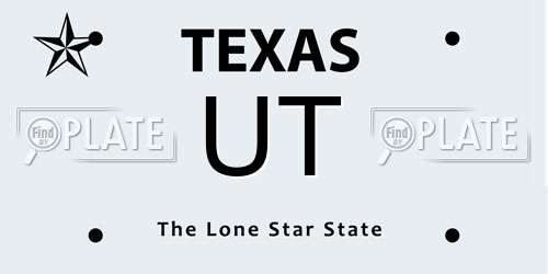 UT Texas License Plate