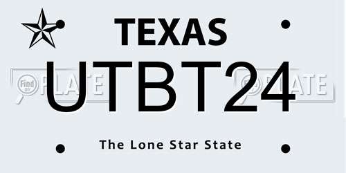 UTBT24 Texas License Plate