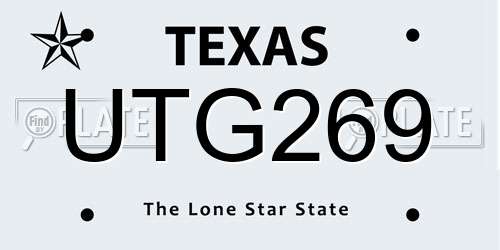 UTG269 Texas License Plate