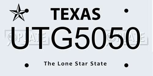 UTG5050 Texas License Plate