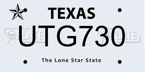 UTG730 Texas License Plate