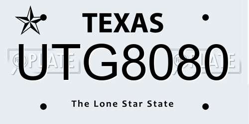 UTG8080 Texas License Plate