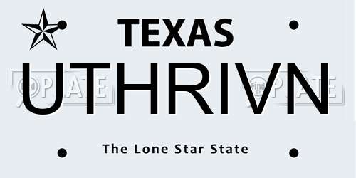 UTHRIVN Texas License Plate