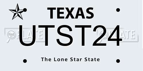 UTST24 Texas License Plate
