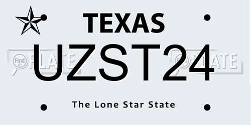 UZST24 Texas License Plate