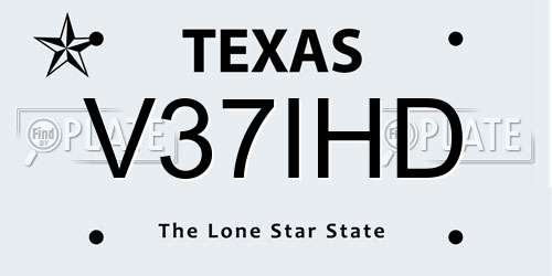 V37IHD Texas License Plate