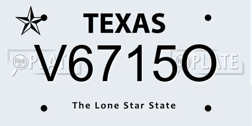 V6715O Texas License Plate