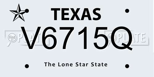 V6715Q Texas License Plate