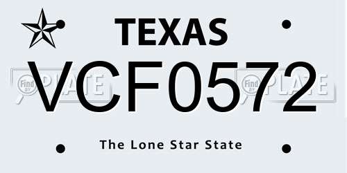 VCF0572 Texas License Plate