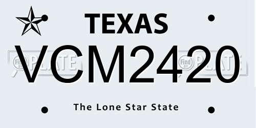 VCM2420 Texas License Plate