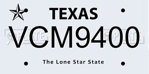 VCM9400 Texas License Plate