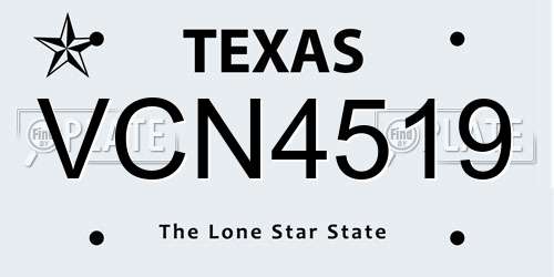 VCN4519 Texas License Plate